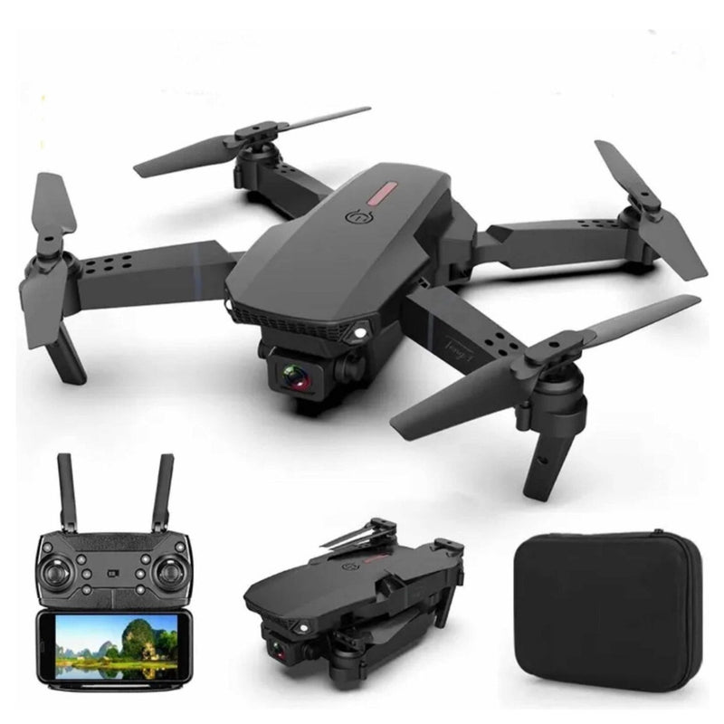 Drone E88 Pro Dual Câmera 4k 1080p Longa Distância Quadcopter e525 Wifi Mini RC + Bolsa