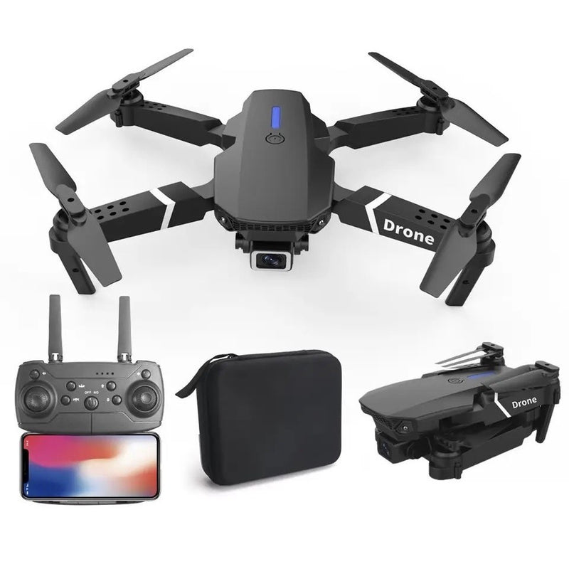 Drone E88 Pro Dual Câmera 4k 1080p Longa Distância Quadcopter e525 Wifi Mini RC + Bolsa