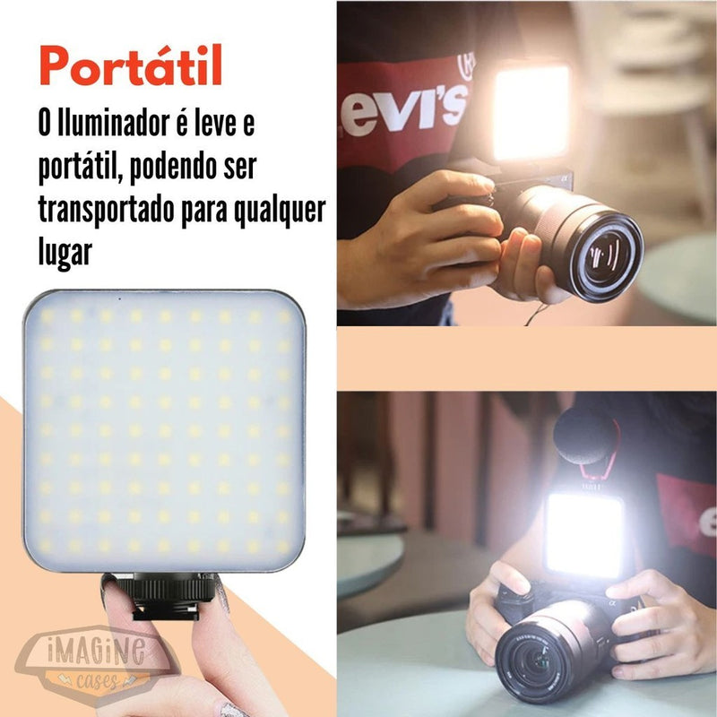 Iluminador Led Luz Branca Quente e Fria Para Video e Foto